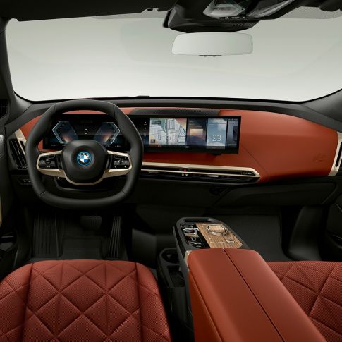BMW iX, poste de conduite BMW iX i20 Cockpit design intérieur Suite Castanea
