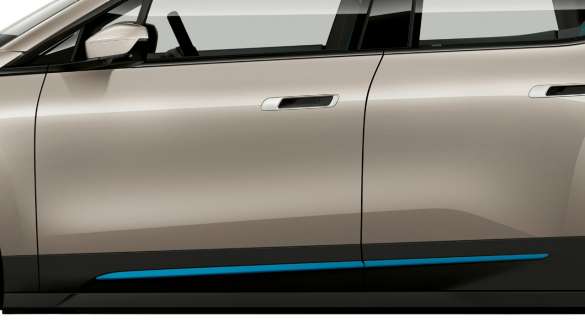 BMW iX vue de profil BMW iX Kaschmirsilber i20, vue de profil