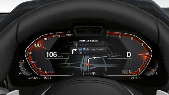 Combiné des instruments M spécifique de la BMW M340i xDrive Berline G20 2020 Combiné des instruments M spécifique de la BMW M340i xDrive Berline G20 2020, poste de conduite, intérieur
