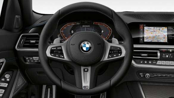 Volant M en cuir de la BMW M340i xDrive Berline G20 2020 volant M en cuir de la BMW M340i xDrive Berline G20 2020, poste de conduite et habitacle