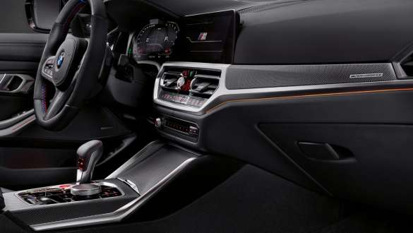 Finitions intérieures M Performance en carbone de la BMW M3 Berline G80 2020 BMW M3 Berline G80 2020 M Performance, finitions intérieures en carbone
