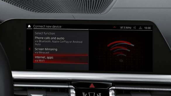 Hotspot Wi-Fi de la BMW Série 3 Berline M G80 G20 BMW Série 3 Berline M G80 G20 Hotspot Wi-Fi, Control Display, habitacle
