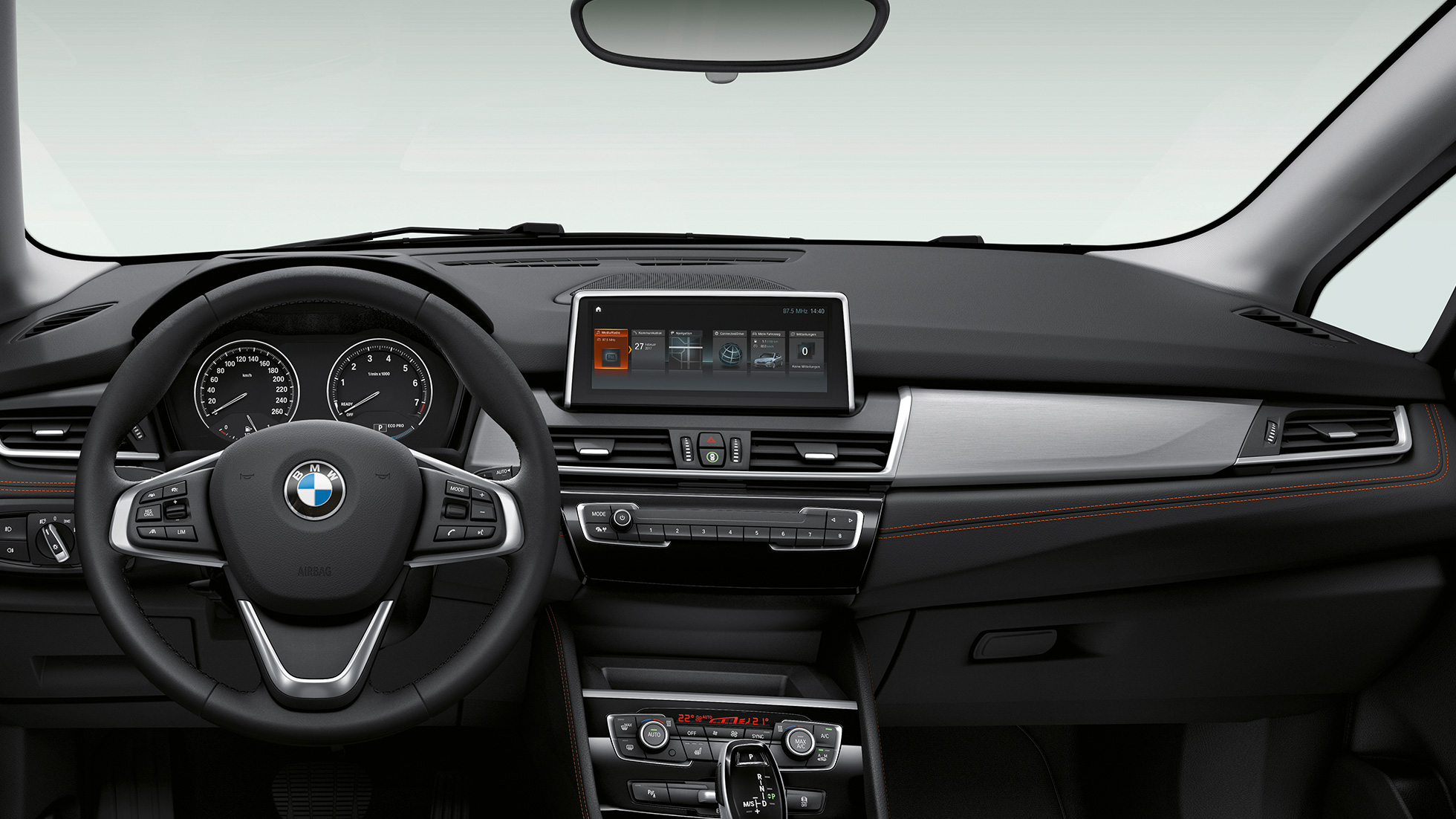 Seuils de portes de la BMW Série 2 Active Tourer, Modèle Sport Poste de conduite de la BMW Série 2 Active Tourer, Modèle Sport, 220i F45 2018