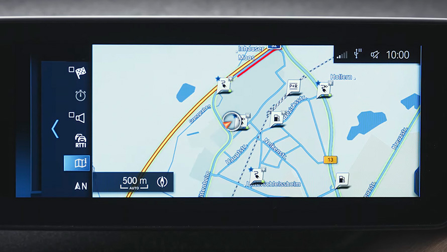 BMW Série 3 Berline G20 BMW Plug-in Hybrid système de navigation BMW Série 3 Berline G20 BMW Plug-in Hybrid système de navigation vue en gros plan