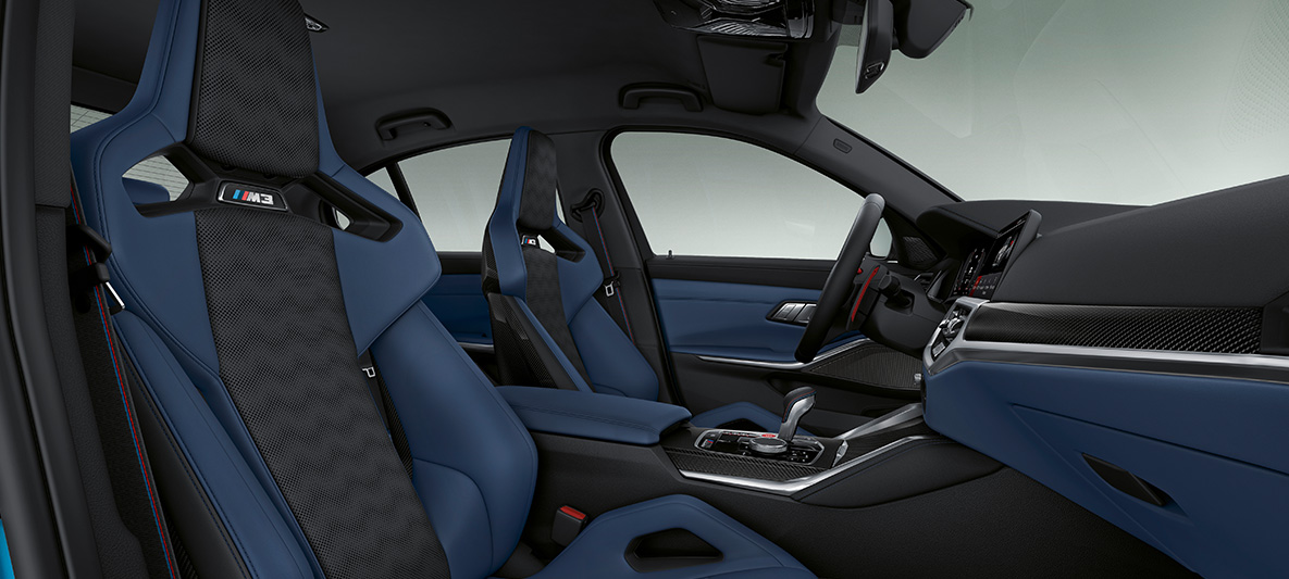 BMW Individual revêtement intérieur tout cuir Merino Fionarot/Schwarz BMW M3 Berline 2020 G80, habitacle BMW Individual revêtement intérieur tout cuir Merino Fionarot/Schwarz BMW M3 Berline G80 2020, poste de conduite