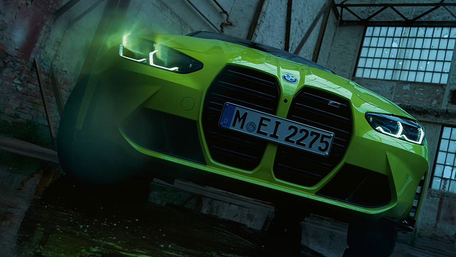 BMW M4 Competition Coupé G82 2020 Sao Paulo Gelb vue avant des naseaux