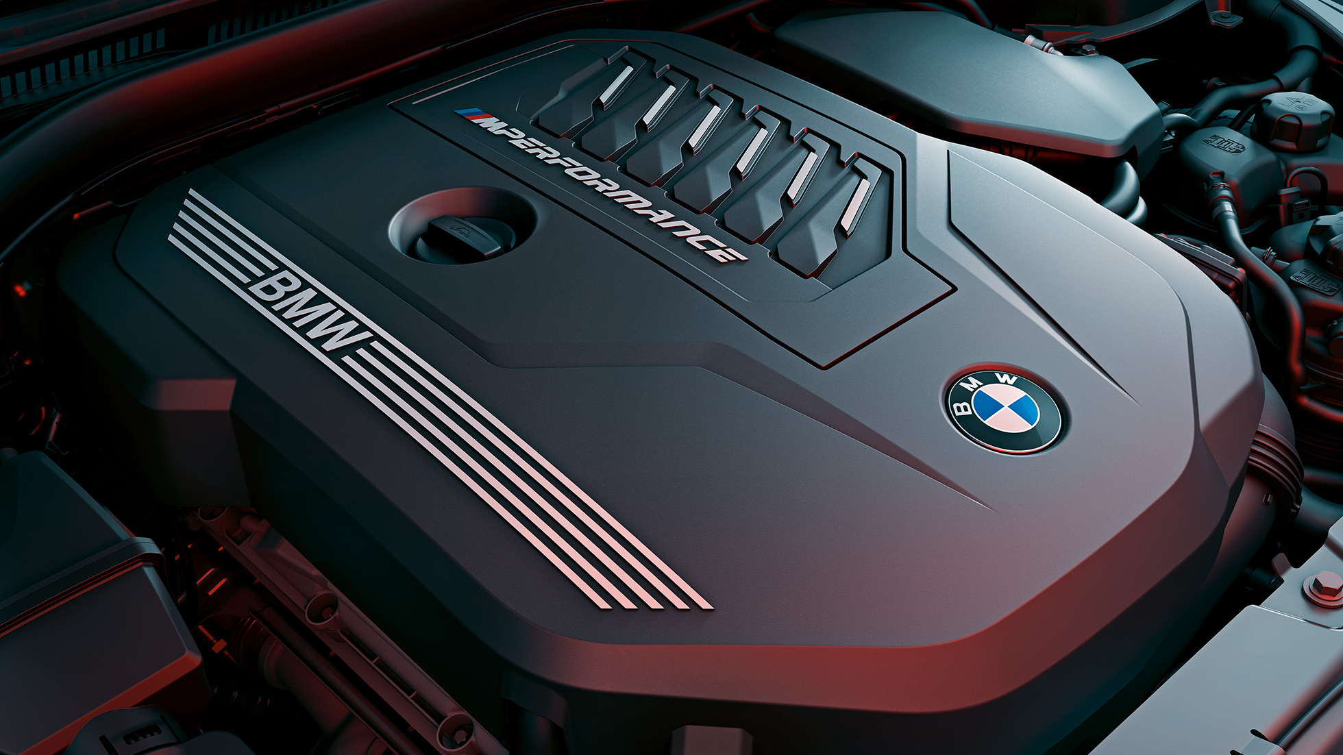 Moteur essence BMW M TwinPower Turbo BMW M440i xDrive Coupé G22 2020 Moteur essence 6 cylindres en ligne BMW M TwinPower Turbo BMW M440i xDrive Coupé G22 2020 vue en gros plan