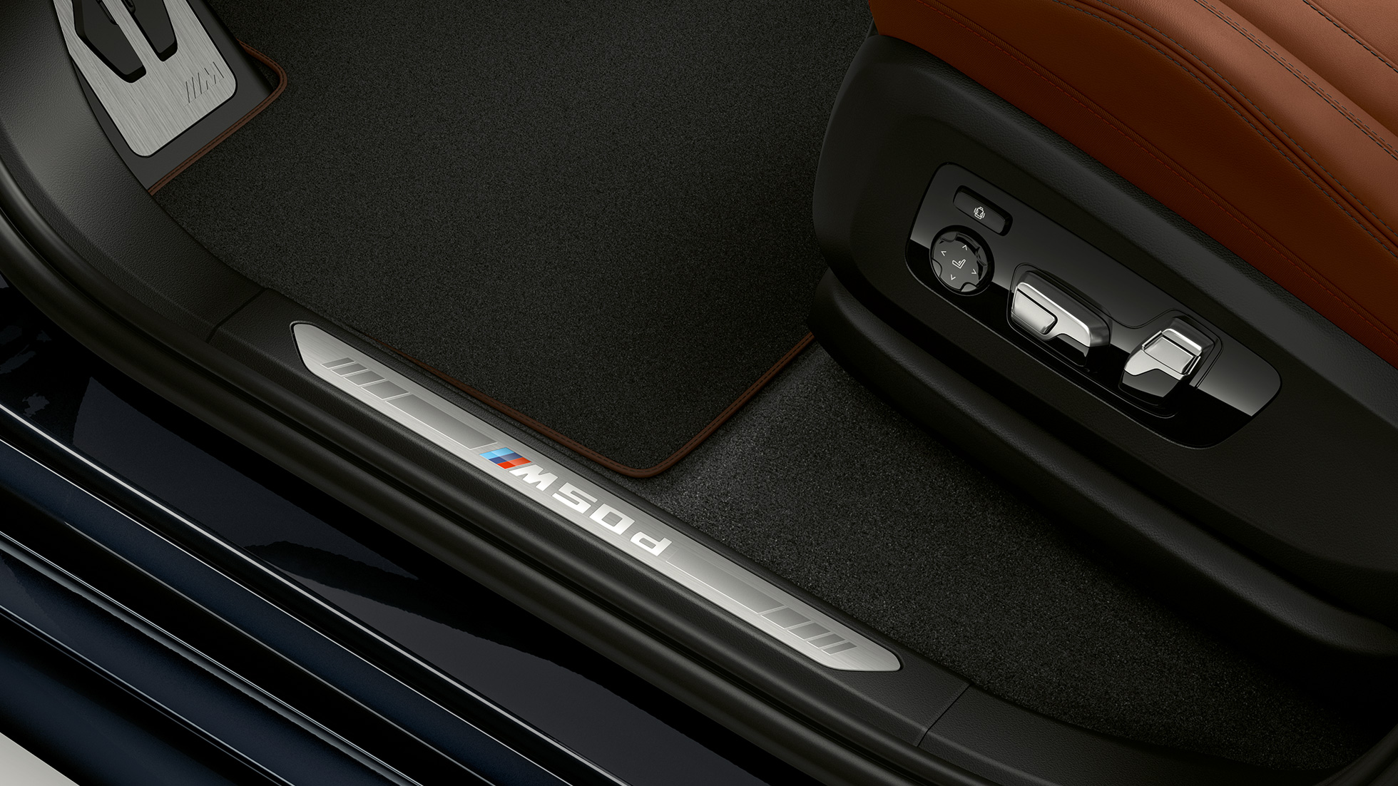 Seuils de porte ornés de l’emblème M, BMW X5 M50d Seuils de porte ornés de l’emblème M, BMW X5 M50d G05, intérieur