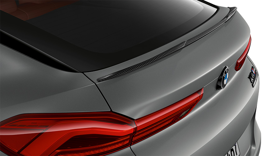 BMW X6 M Competition F96 2023, becquet arrière M Carbon