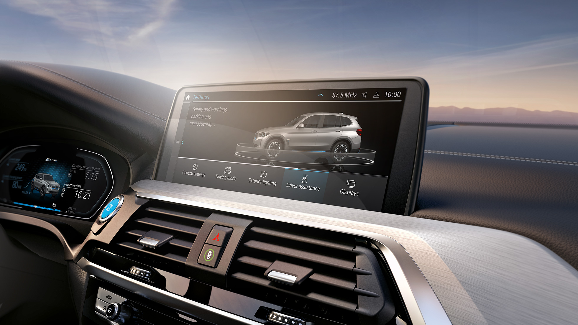 Systèmes d’assistance au conducteur BMW iX3 G08 Control Display, poste de conduite Systèmes d’assistance au conducteur BMW iX3 G08 2020 Control Display, poste de conduite
