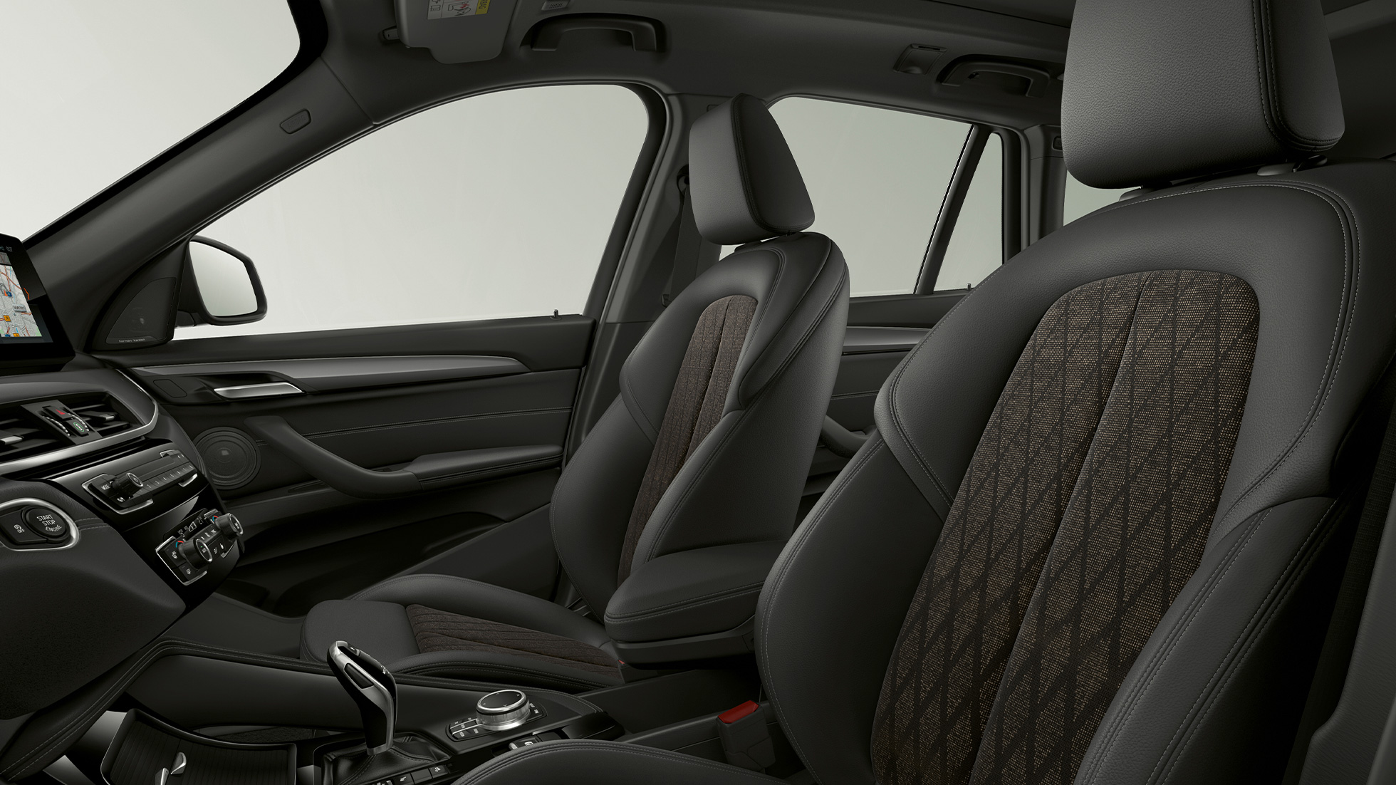 BMW X1, Modèle xLine, garnissage BMW X1, Modèle xLine, intérieur avec vue sur le garnissage