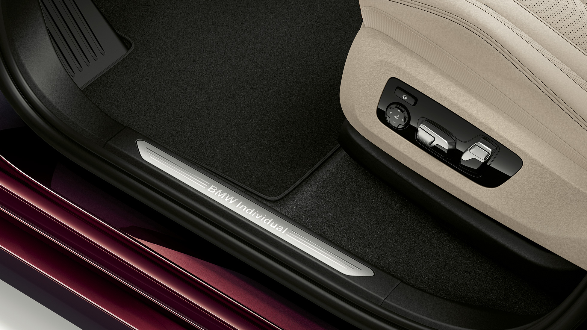 BMW X7, garnissage du Kit M Sport Gros plan du garnissage de la BMW X7 en Kit M Sport